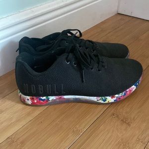 NoBull Trainer black upper with floral bottom size 10